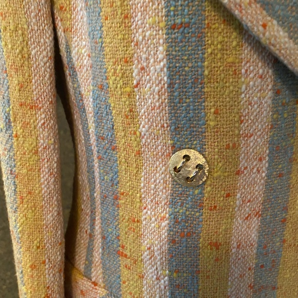 Vintage 60’s Golet striped tweed long coat great condition size small groovy - Picture 6 of 8